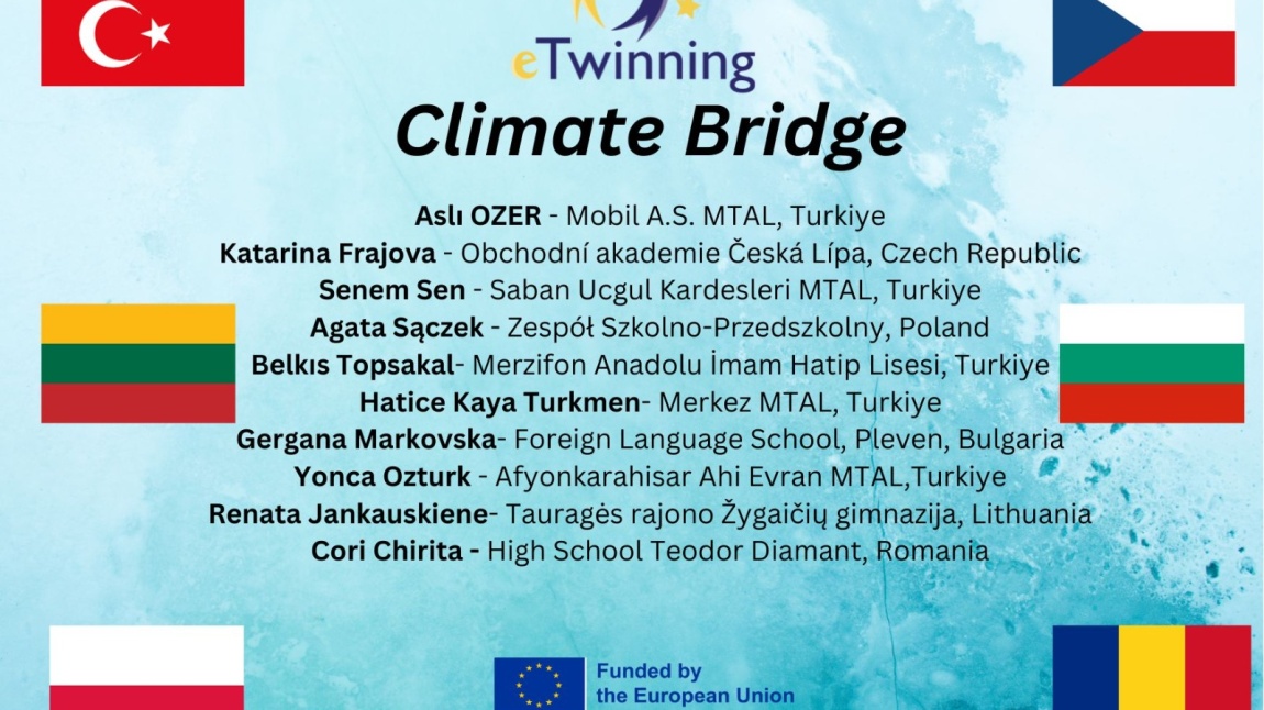 '' Climate Bridge'' eTwinning Proje çalışmalarımız başladı.